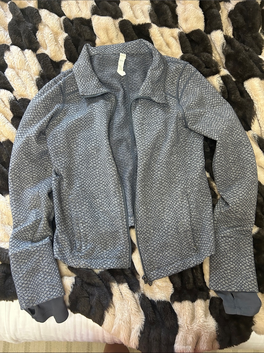 Under Armour snake print zip-up sweater